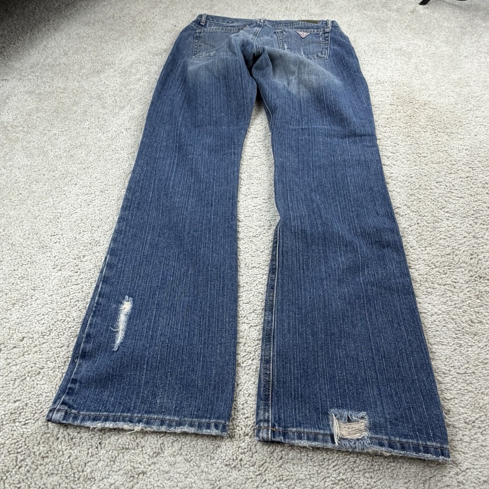 GUESS Womens Daredevil Boot Low Rise Stretch Denim Blue Jeans Y2K | Size 28 - Picture 7 of 8